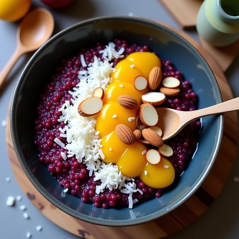 Bowl de Quinoa Morada y Granadilla: Desayuno Peruano Antioxidante