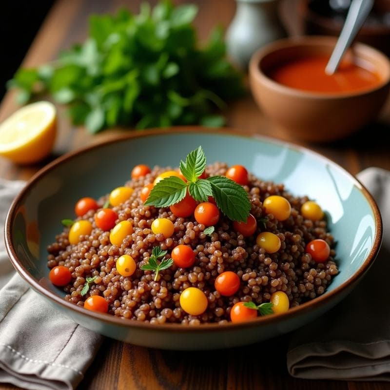 Bowl de Quinoa Negra y Espárragos Trigueros con Vinagreta de Tamarindo: Receta Keto Peruana