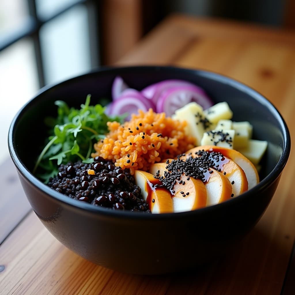 Bowl de Quinoa Negra con Pepino de Mar y Algas: Receta Peruana Keto con Superalimentos