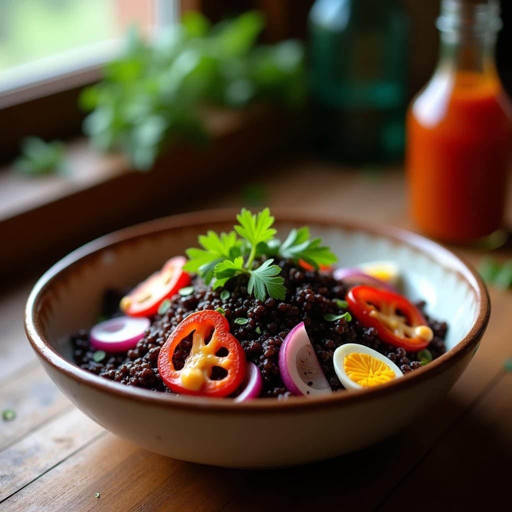 Bowl de Quinoa Negra y Pulpo a la Gallega: Receta Keto con Vinagreta de Pimentón
