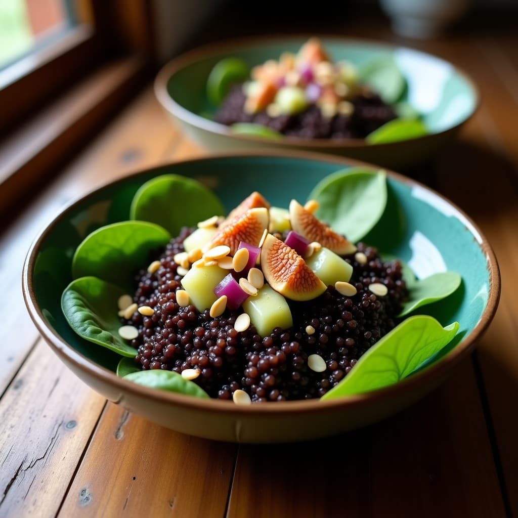Bowl de Quinoa Negra y Relish de Higos Verdes: Receta Peruana Alta en Fibra