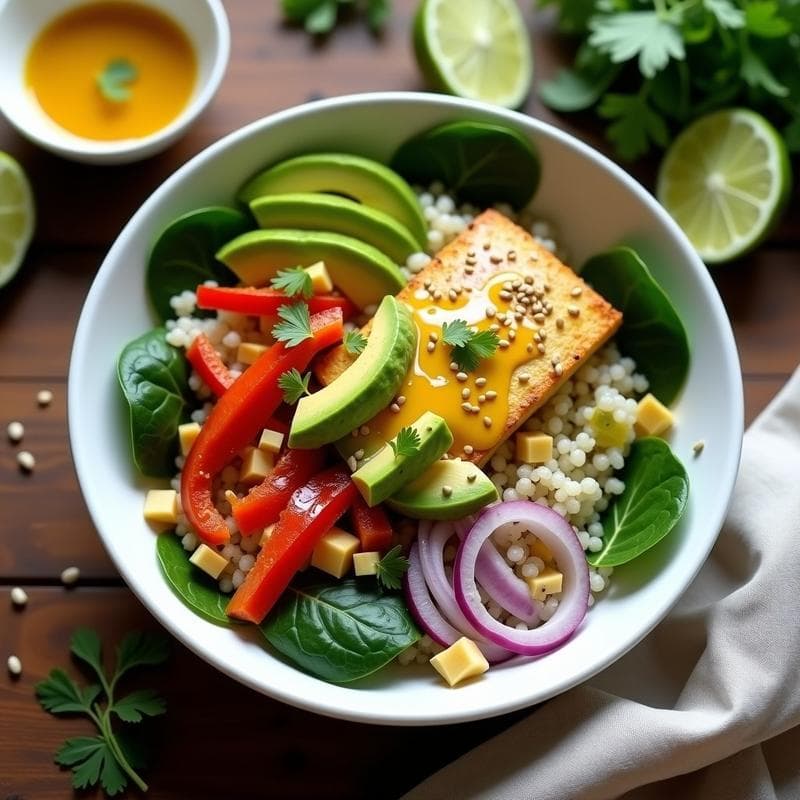 Bowl de Quinoa con Pescado Blanco y Salsa de Maracuyá: Receta Peruana Alta en Omega-3