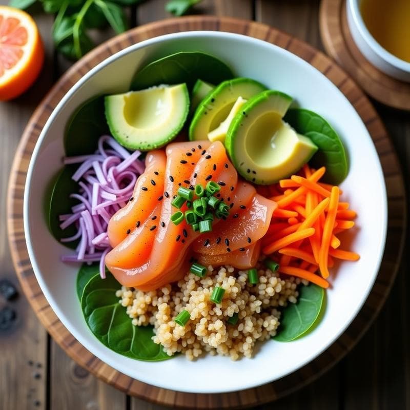 Bowl de Quinoa y Salmón Ahumado: Desayuno Alto en Omega-3 y Proteína