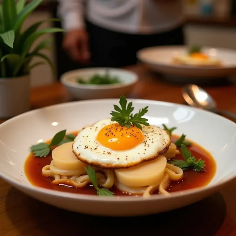 Bowl de Ramén con Huevo Poché y Espuma de Miso: Receta Japonesa en Tazón Estético