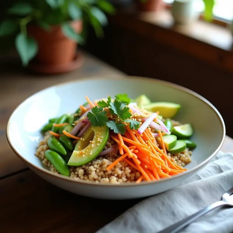 Bowl de Sarraceno y Edamame con Aderezo de Sésamo y Lima: Receta Vegana Keto
