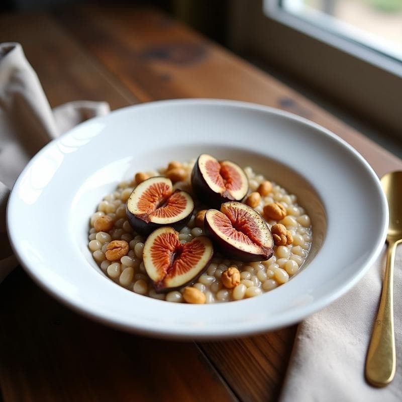Bowl de Sémola de Trigo Sarraceno con Higos y Nuez Moscada: Desayuno Francés Keto