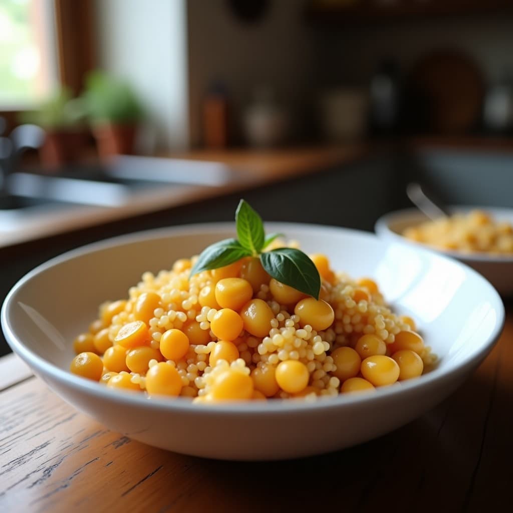 Bowl de Sémola de Trigo Sarraceno con Garbanzos y Granada: Receta Árabe Sin Gluten