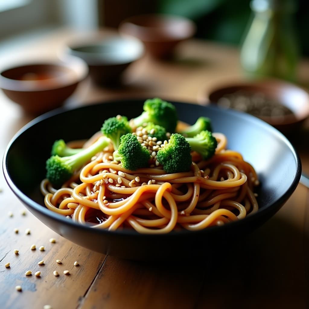 Bowl de Shirataki con Salsa Teriyaki y Brócoli: Receta Japonesa Keto y Sin Calorías