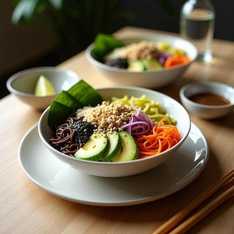 Bowl de Soba y Aguacate: Receta Japonesa Fría con Aderezo de Sésamo y Lima