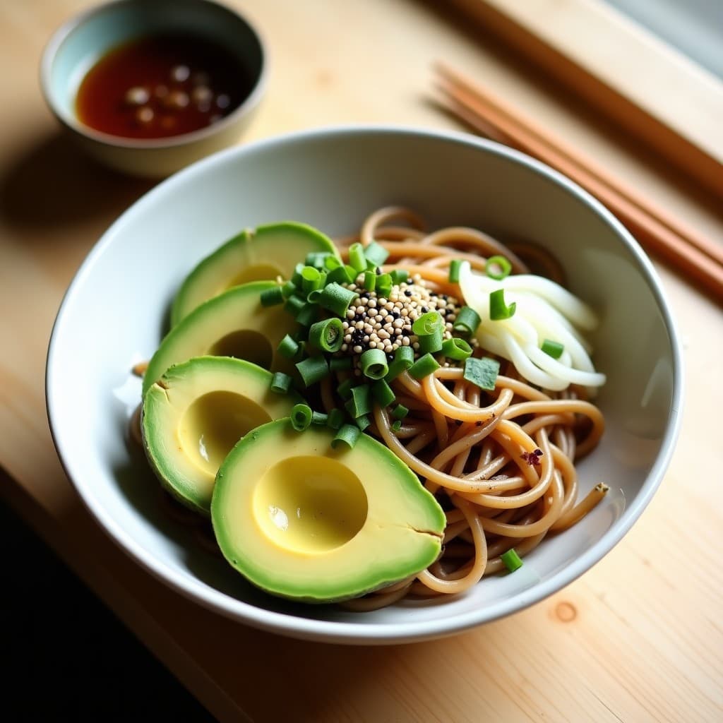 Bowls de Soba con Aguacate y Sésamo Tostado: Receta Japonesa Vegana y Fría