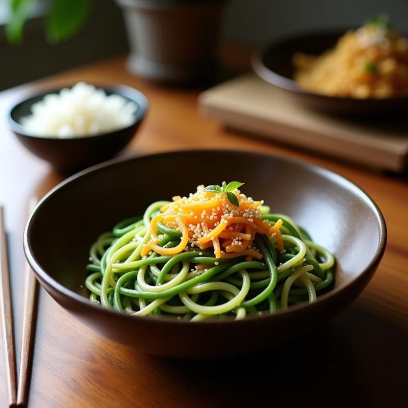 Bowl de Soba y Edamame con Aderezo de Sésamo y Naranja Sanguina: Receta Japonesa Sin Gluten