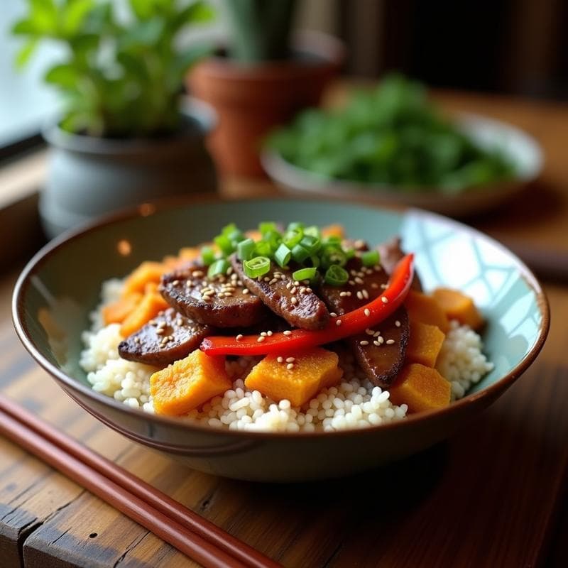 Bowl Taiwandés de Jackfruit y Picanha: Receta Fusion de Umami Explosivo en 25 Minutos