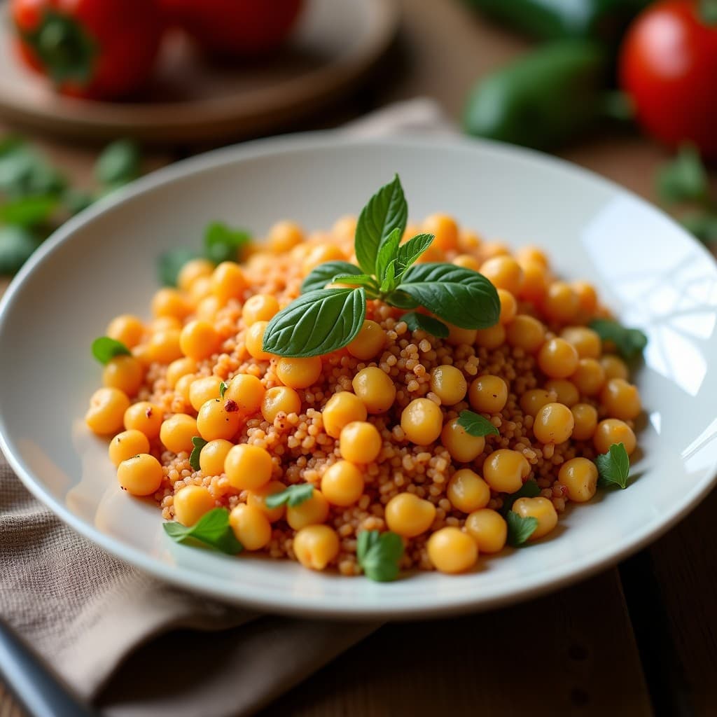 Bowl de Teff con Garbanzos Estallados y Aderezo de Zebra: Receta Etíope Keto