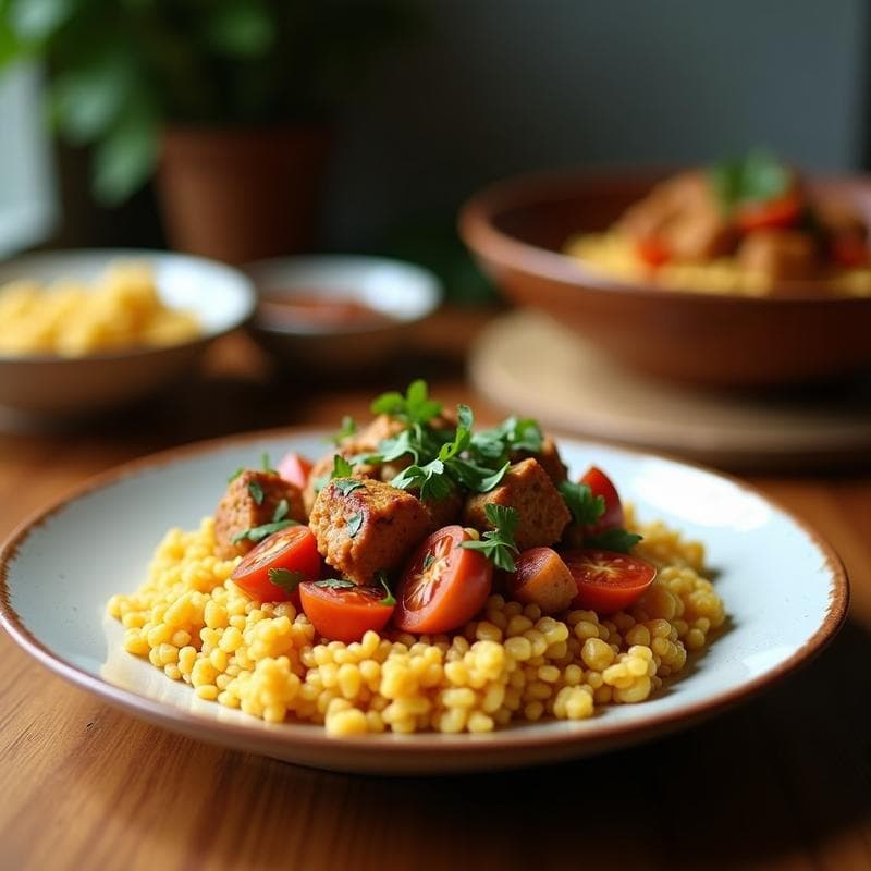 Bowl de Teff con Pollo al Aderezo de Tamarindo: Desayuno Etiopé Alto en Hierro