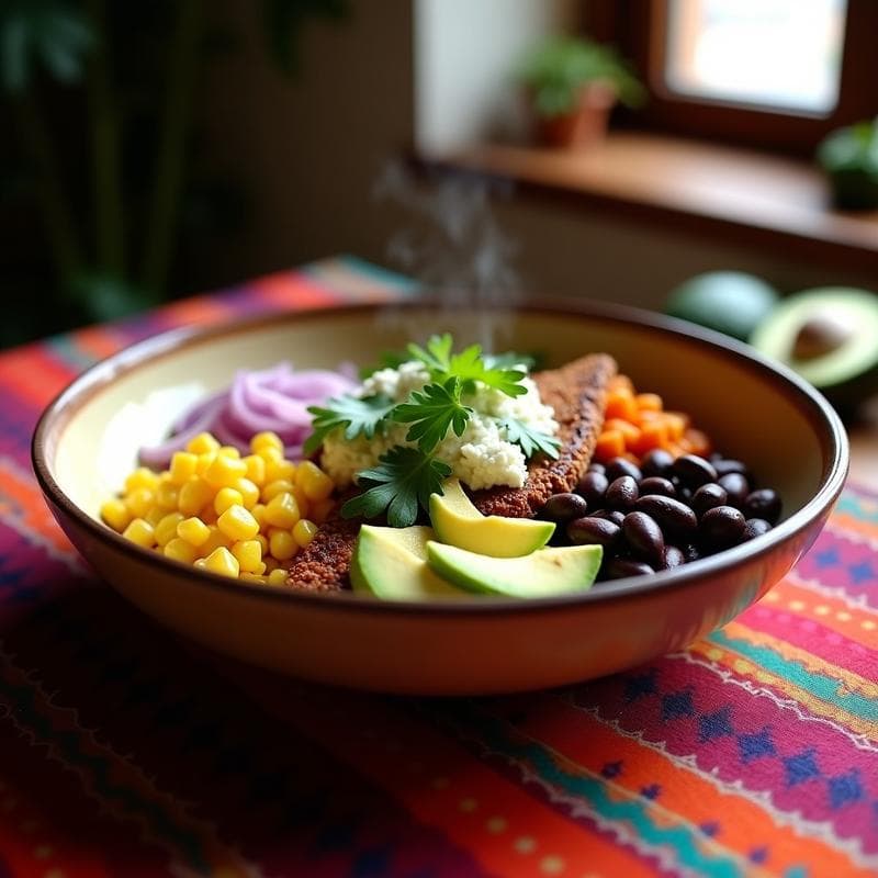 Bowl de Teff con Pollo al Zacatecas y Aguacate: Receta Mexicana Alta en Proteína