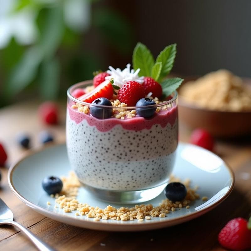 Bowl de Tres Leches con Chía: Receta Vegana Sin Azúcar y Alta en Proteína