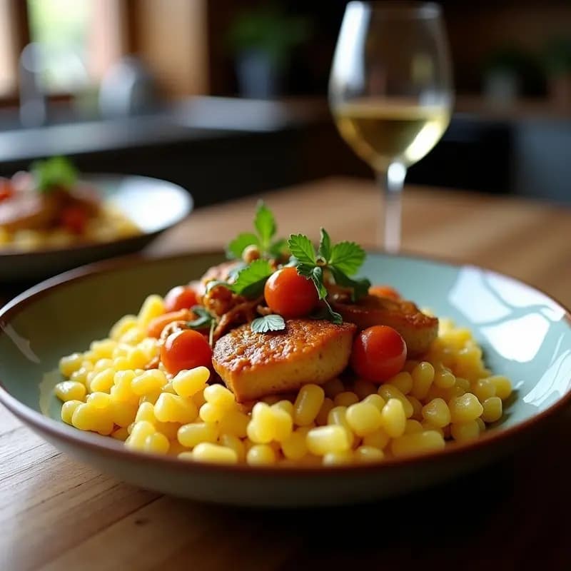 Bowl de Trigo Khorasan con Pollo al Ras el Hanout y Vinagreta de Citronella: Receta Marroquí en Olla Express