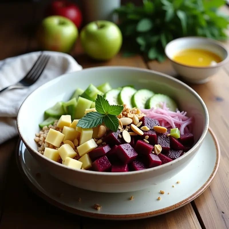 Bowl de Trigo Sarraceno y Remolacha en Escabeche: Receta Polaca Sin Cocción
