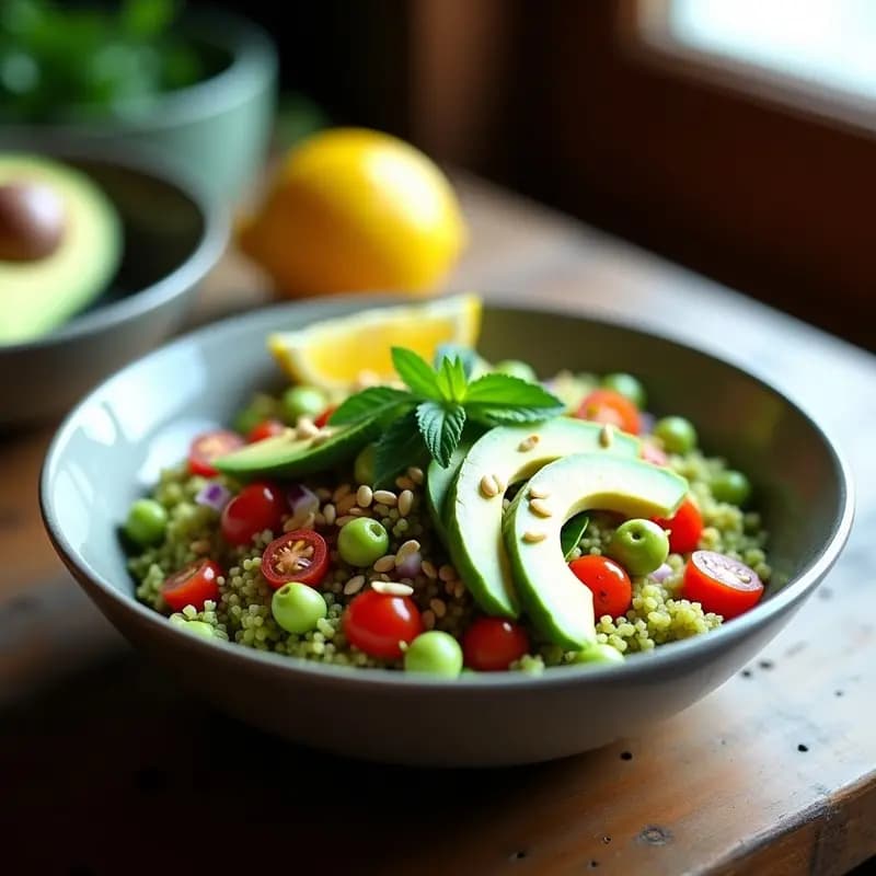 Bowl de Trigo Verde con Aguacate y Semillas de Girasol: Receta Turca Saludable