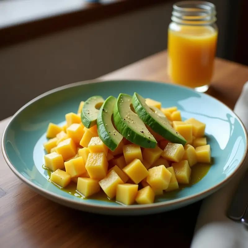 Bowl de Yuca Asada y Aguacate con Aderezo de Miel y Limón: Desayuno Colombiano Sin Gluten