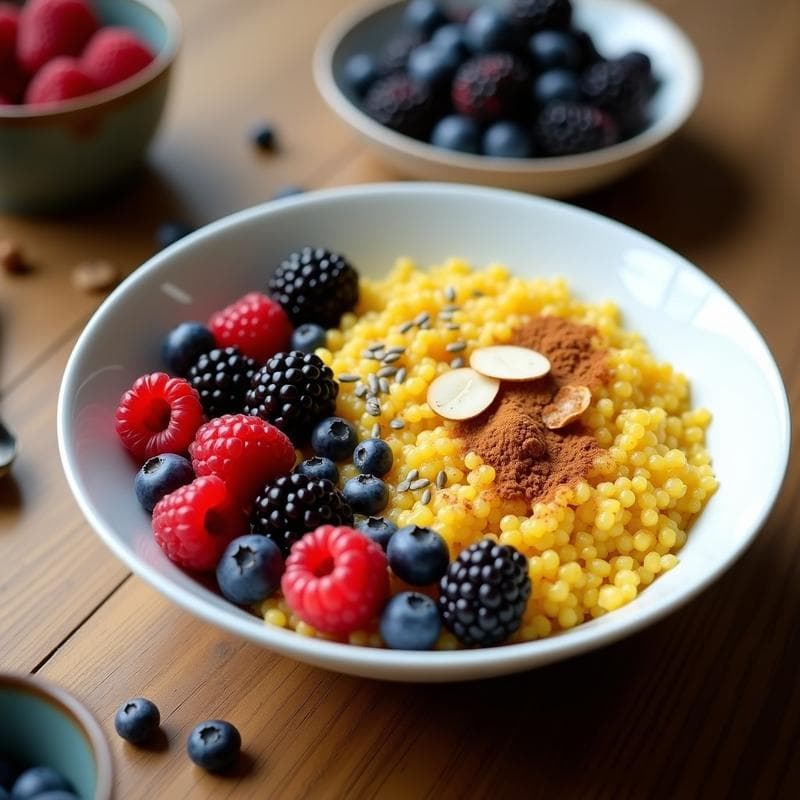 Bowle de Quinoa con Polvo de Oro y Frutos del Bosque: Receta Antiinflamatoria en 10 Minutos