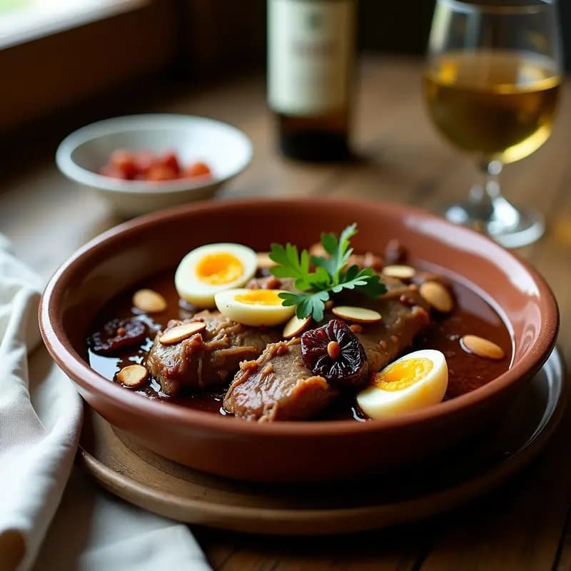 Brás de Pato al Estilo Portugués con Ciruelas y Vinho Verde: Receta en Olla Lenta