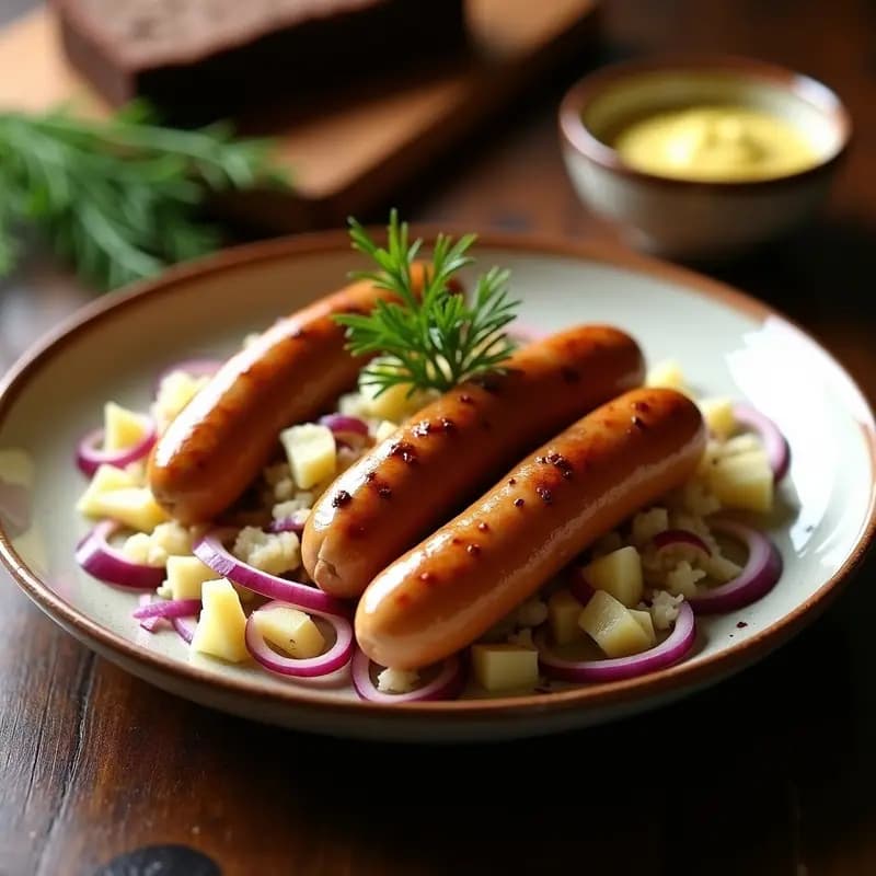 Bratwurst Alemán con Sauerkraut y Mostaza de Dijon: Receta en Olla Lenta y Alta en Proteína