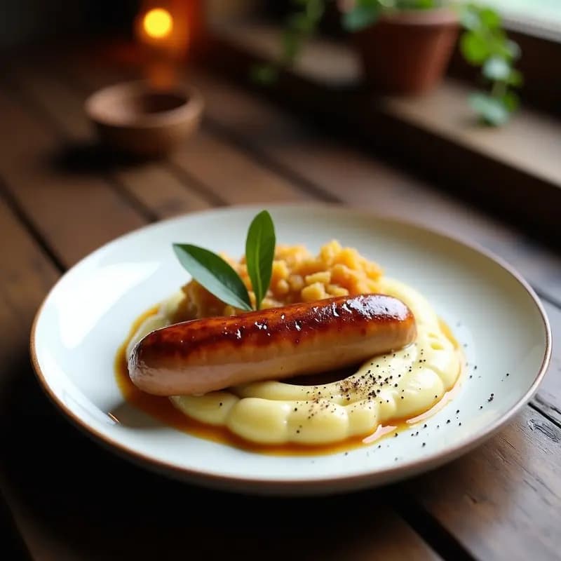 Bratwurst Alemán con Sauerkraut y Puré de Coliflor: Receta Tradicional Keto y Sin Gluten