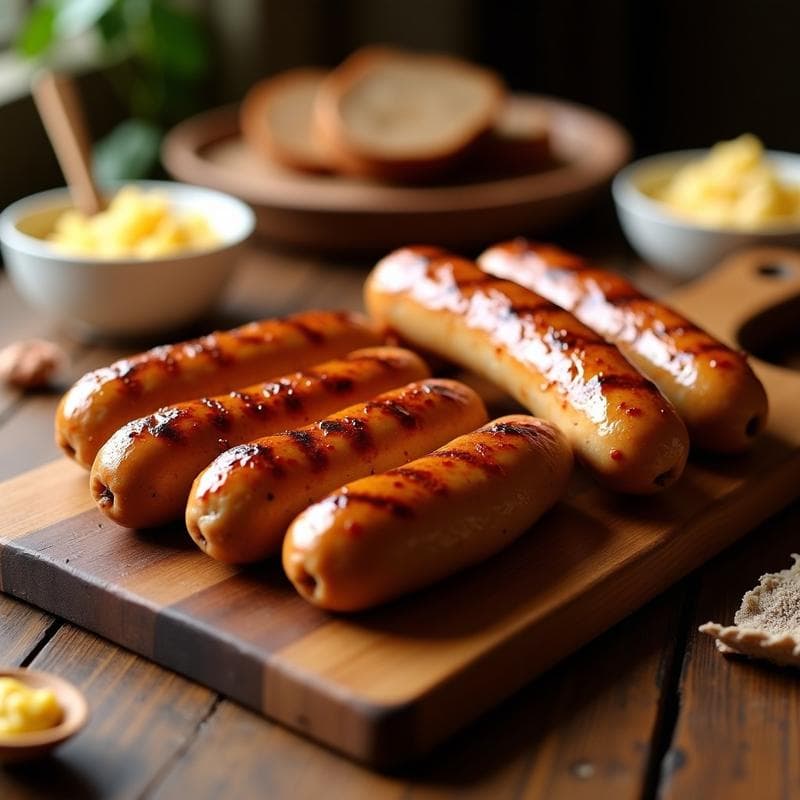 Bratwurst Vegana de Seitan y Cerveza: Receta Alemana en Airfryer