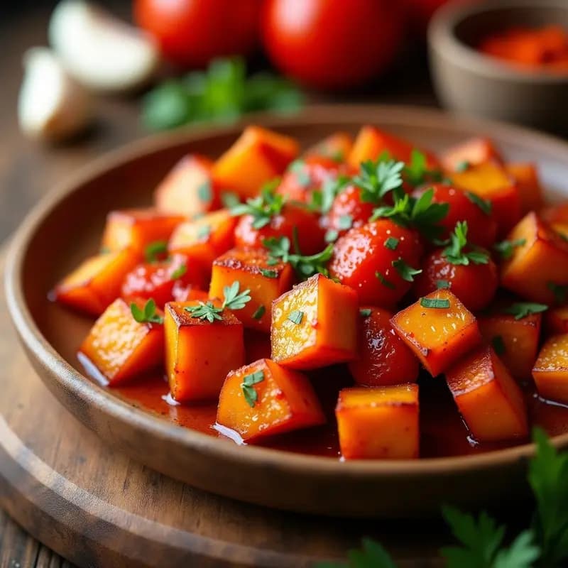 Bravas de Boniato con Salsa Picante: Alternativa Vegana y Sin Gluten