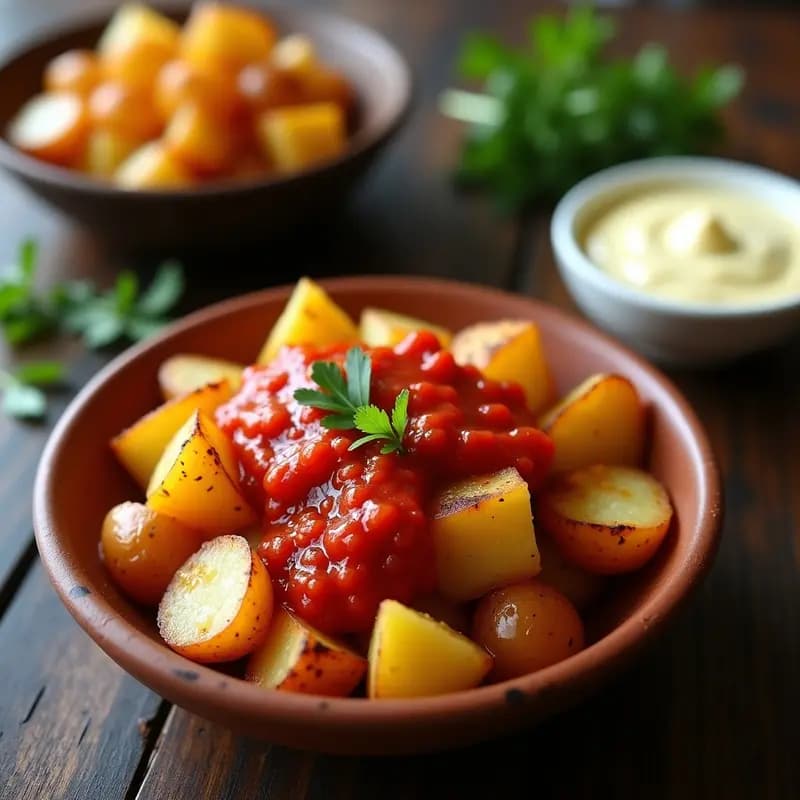 Bravas de Patata con Salsa de Pimentón y Alioli: Tapa Clásica Mejorada
