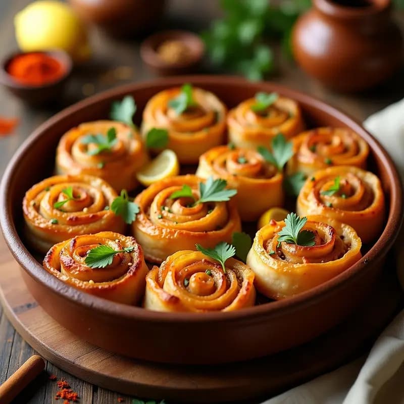 Brawat de Carne y Arroz: Receta tuningecina para Rollitos Crujientes al Horno
