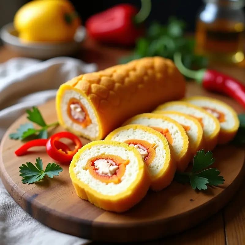 Brazo de Gitano de Atún y Pimiento: Receta Fría para Fiestas y Celebraciones