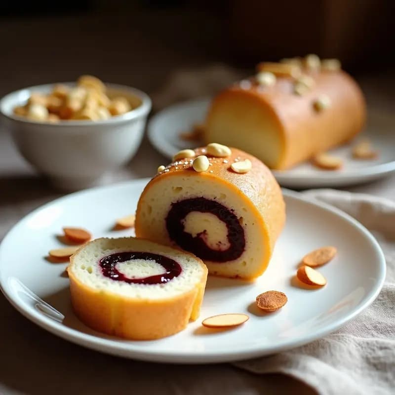 Brazo de Gitano de Merengue y Mermelada de Higuerilla: Postre Vegano Sin Harina