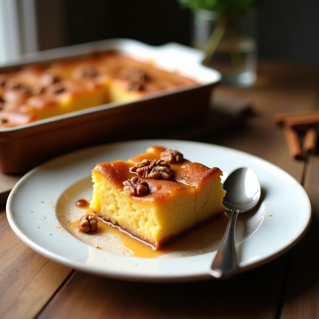Bread Pudding de Plátano Macho y Canela: Postre Venezolano Sin Azúcar