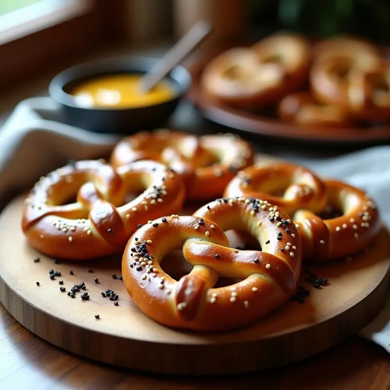 Bretzels de Masa Madre con Sal de Ajo Negro: Aperitivo Alemán en Airfryer