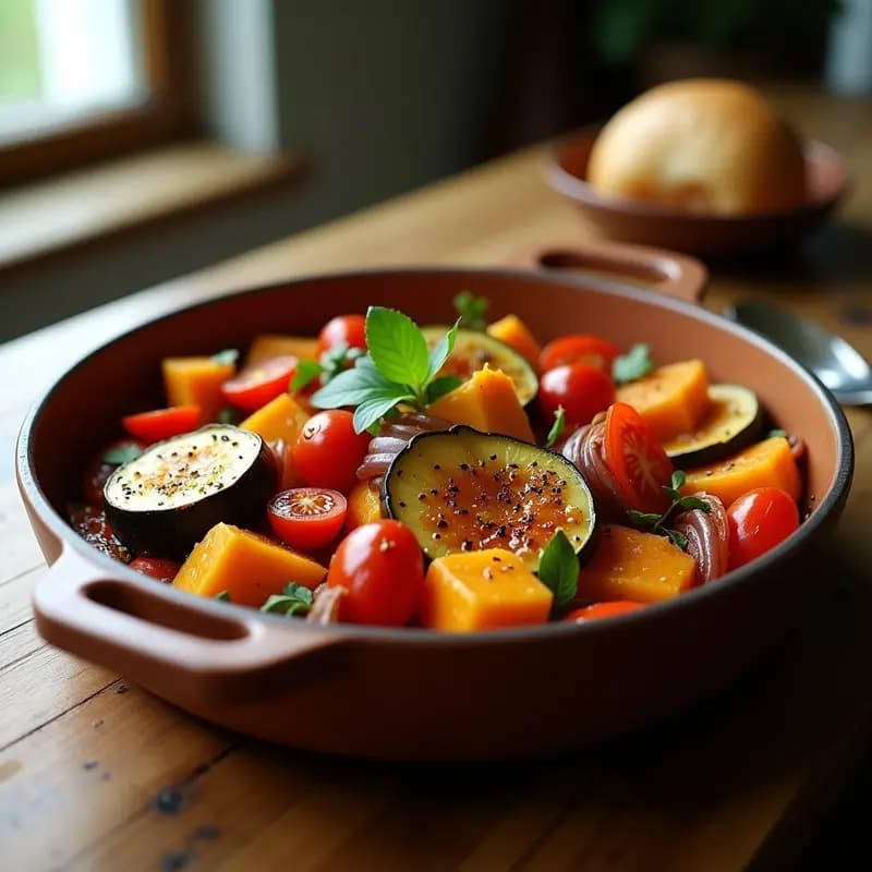 Briam de Calabaza y Calabacín: Receta Griega Vegana y en una Sola Bandeja