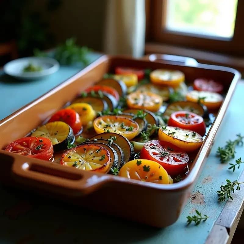 Briam: Guiso Griego de Verduras al Horno con Patata y Berenjena en Thermomix