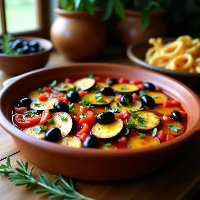 Briam de Verduras al Horno con Aceitunas Kalamata: Receta Griega Vegana