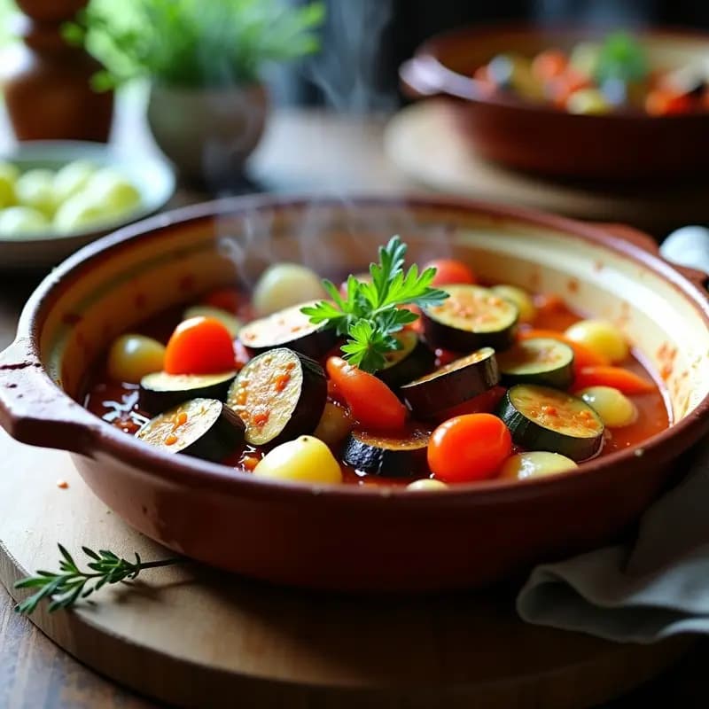Briam de Verduras de Temporada: Receta Griega en Olla Express