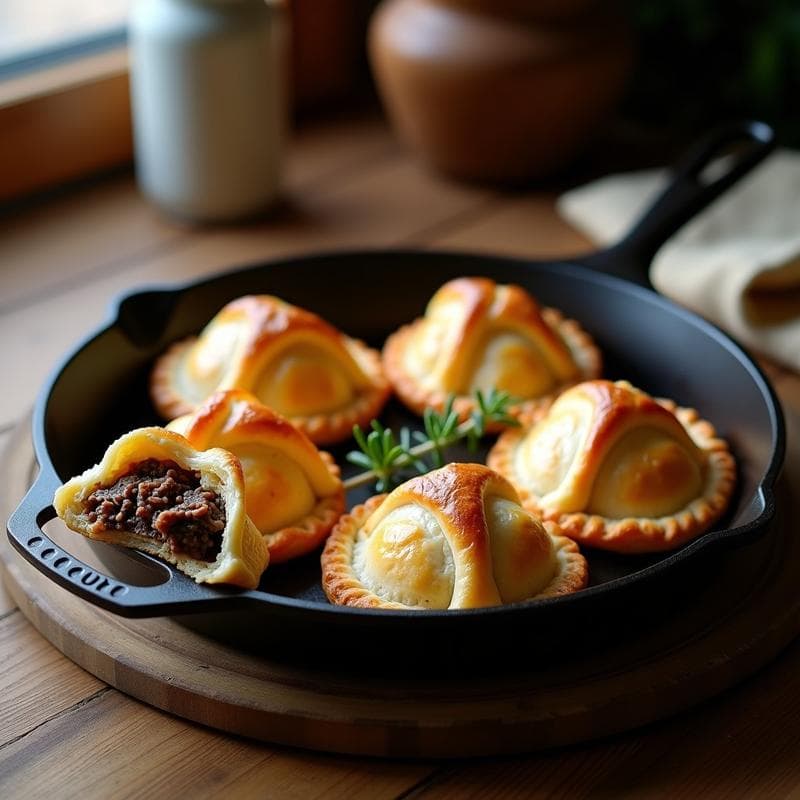 Bridies de Carne de Res y Champiñones: Receta Escocesa Tradicional en Horno