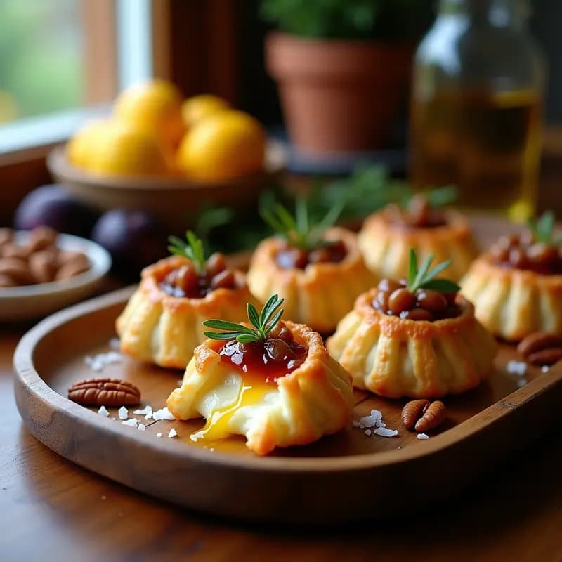 Brie en Masa Filo con Mermelada de Higos: Entrante Griego con Toque Francés