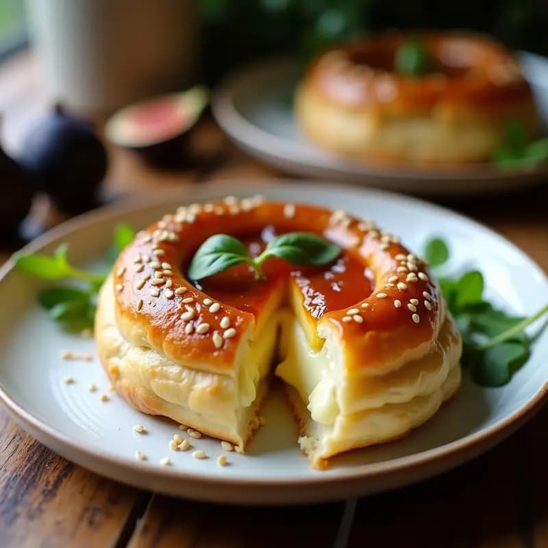 Brie en Massa Folhada com Gelee de Figos: Entrada Brasileira Gourmet em 20 Minutos