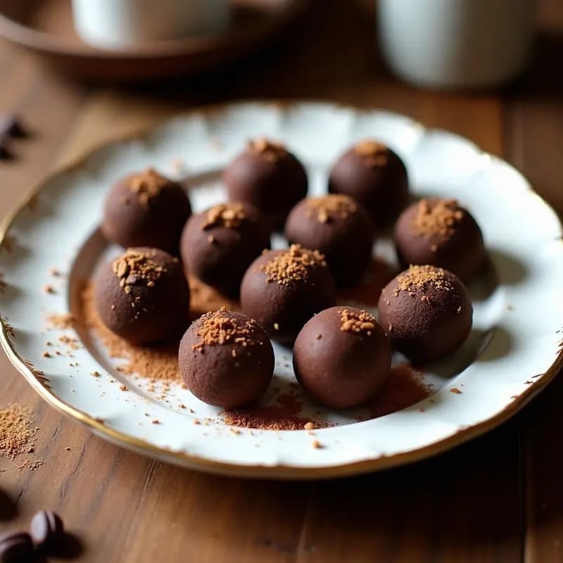 Brigadeiro Brasileiro de Avena y Cacao: Trufas Sin Azúcar y Sin Lactosa