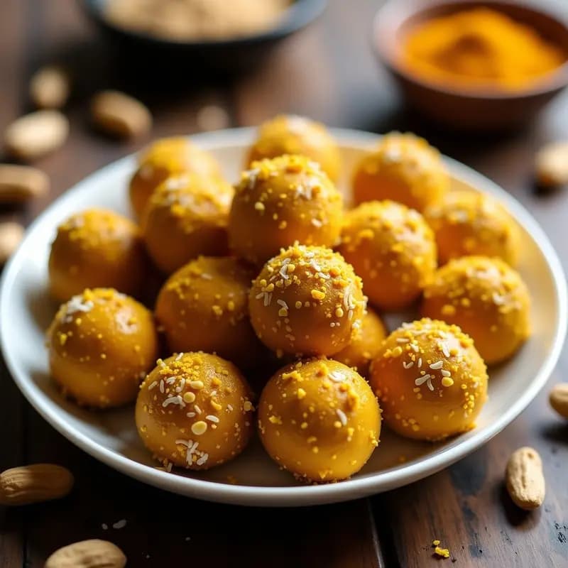 Brigadeiro de Cacahuete y Cúrcuma: Postre Brasilero Vegano y Antiinflamatorio