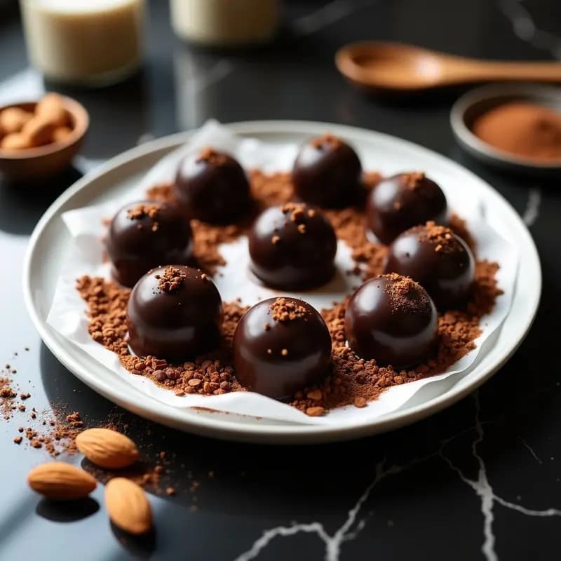 Brigadeiro Brasilero de Cacao y Almendra: Postre Sin Azúcar y Alta en Proteína