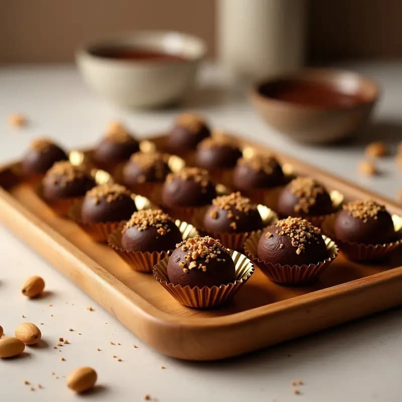 Brigadeiro de Chocolate con Cacahuetes: Postre Brasileño Vegano en 3 Ingredientes