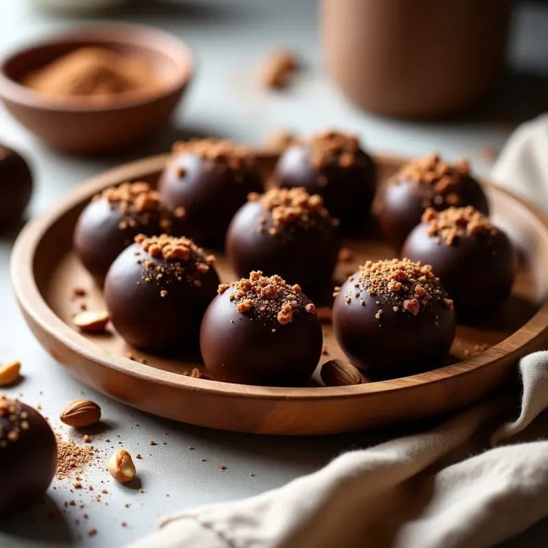 Brigadeiros de Cacahuete y Cacao: Postres Brasileños Keto Sin Azúcar Refinado