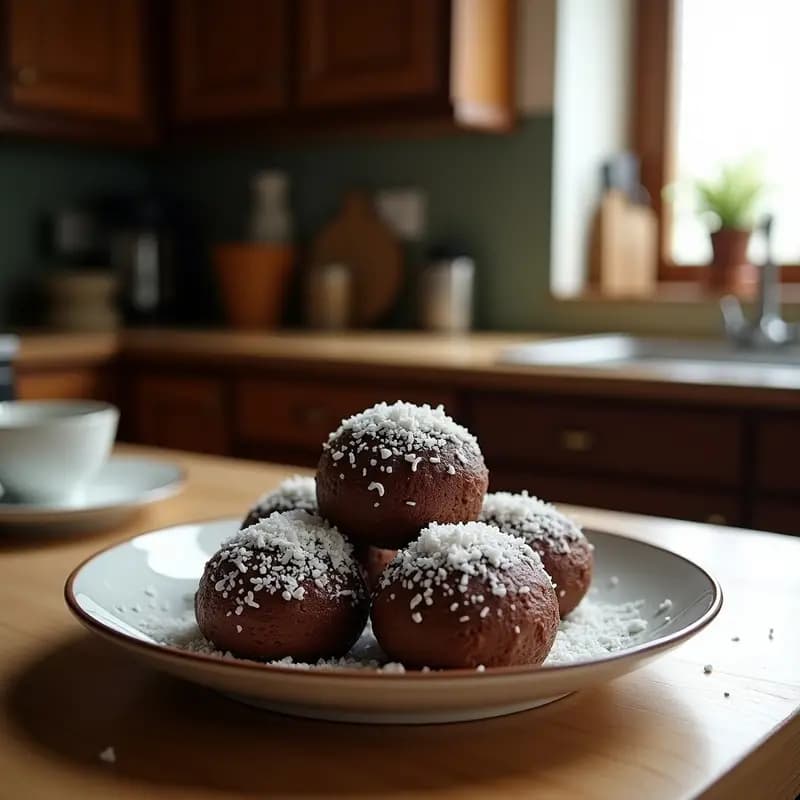 Brigadeiros Brasileños de Chocolate y Coco: Postre en Bolas sin Horno