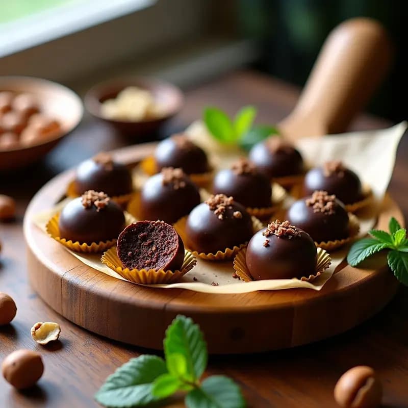 Brigadeiros de Chocolate Negro y Avellanas: Postre Brasileño Keto con 3 Ingredientes